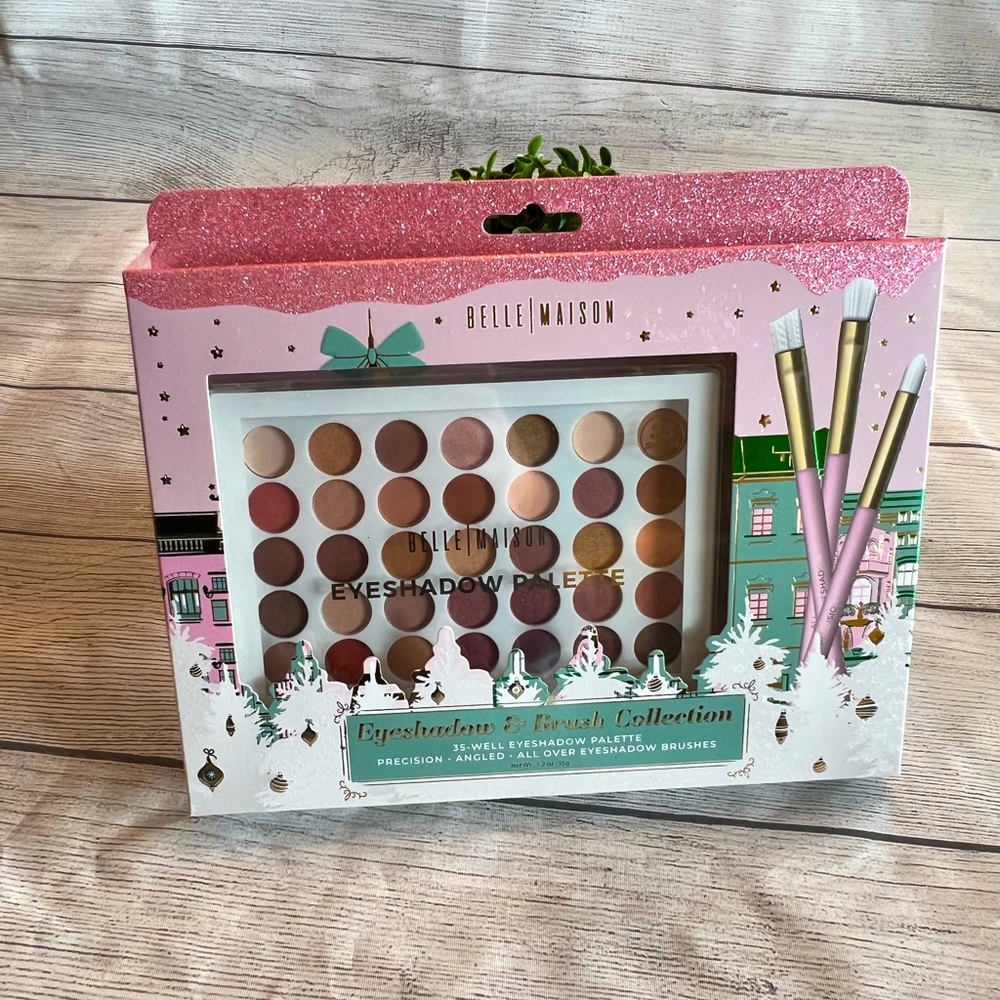 Belle Maison Jewel Eyeshadow Palette - Pink, Gold, and Brown